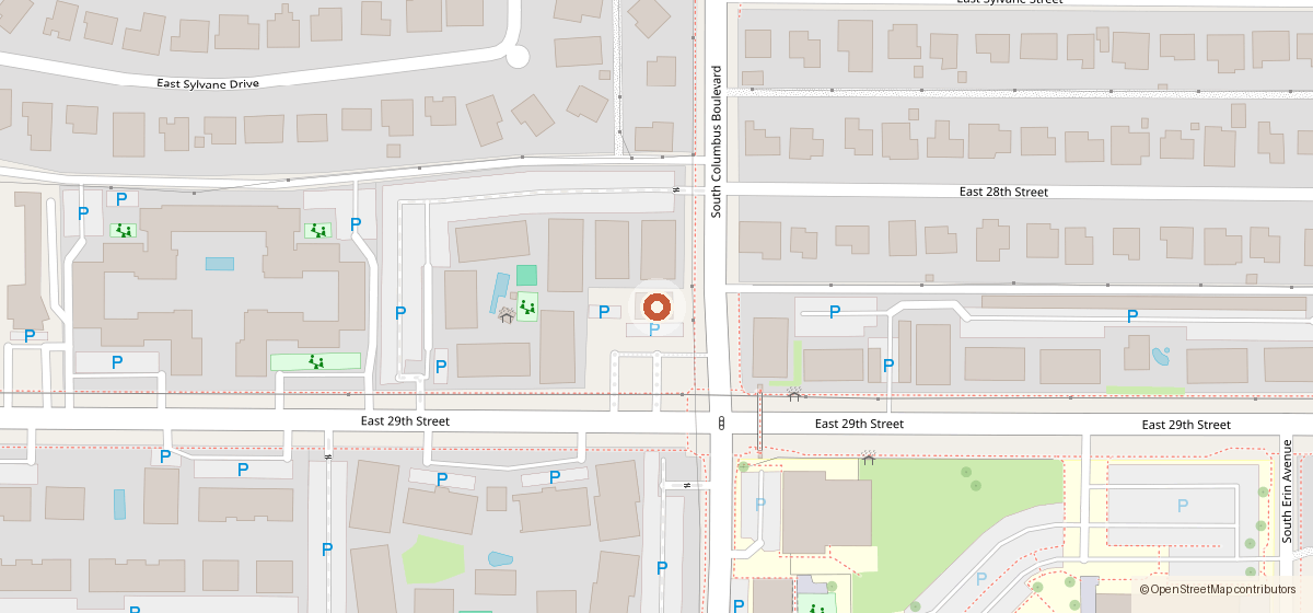 Map showing the location of 7-Eleven #24418H, 4295 E 29th St, Tucson AZ 85711