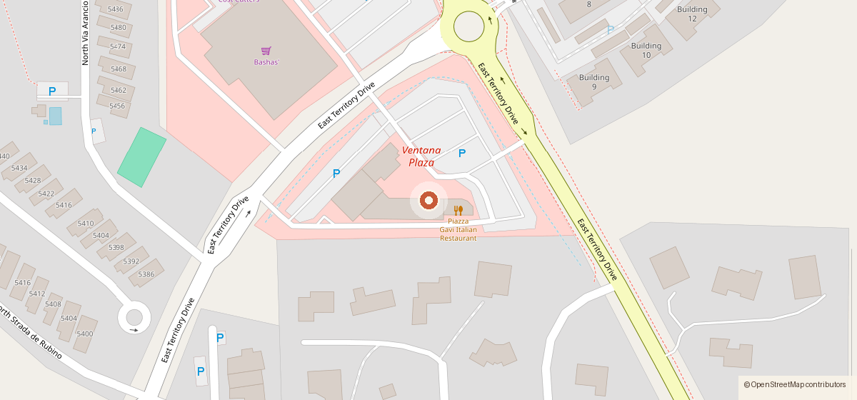 Map showing the location of Breadsmith Ventana, 5425 N Kolb Rd Suite 113, Tucson AZ 85750