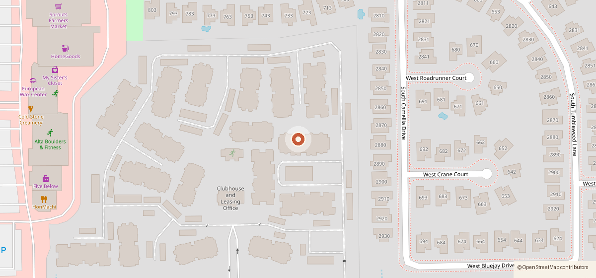 Map showing the location of La Parada Del Boss, 800 W Queen Creek Rd 1031, Chandler AZ 85286