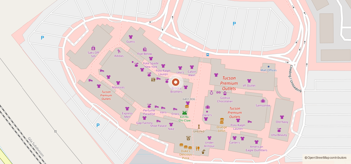 Map showing the location of Samurai Teppan Steak and Sushi, 6401 W Marana Center Blvd, Marana AZ 85742