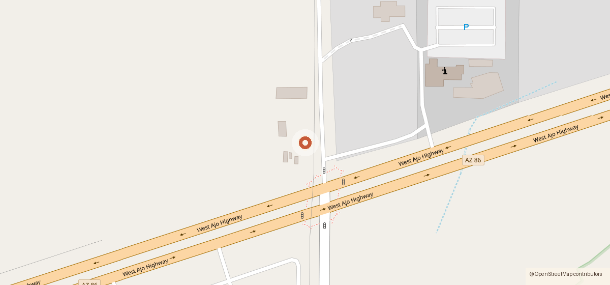 Map showing the location of Whataburger #1619, 4860 W Ajo Hwy, Tucson AZ 85757
