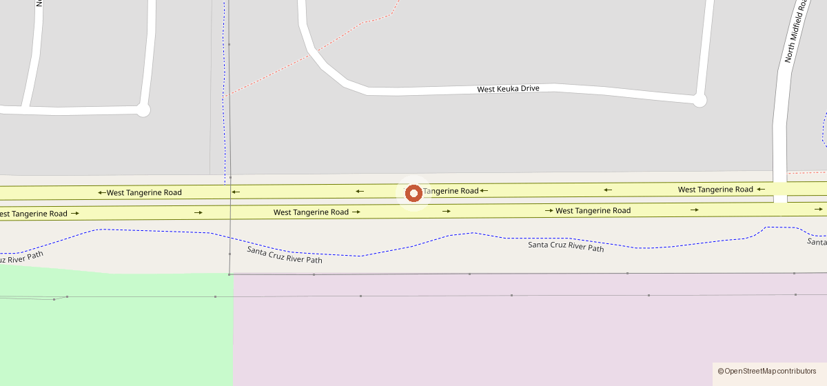 Map showing the location of CHIPOTLE MEXICAN GRILL #5674, 11302 W TANGERINE ROAD MARANA, AZ 85653 USA