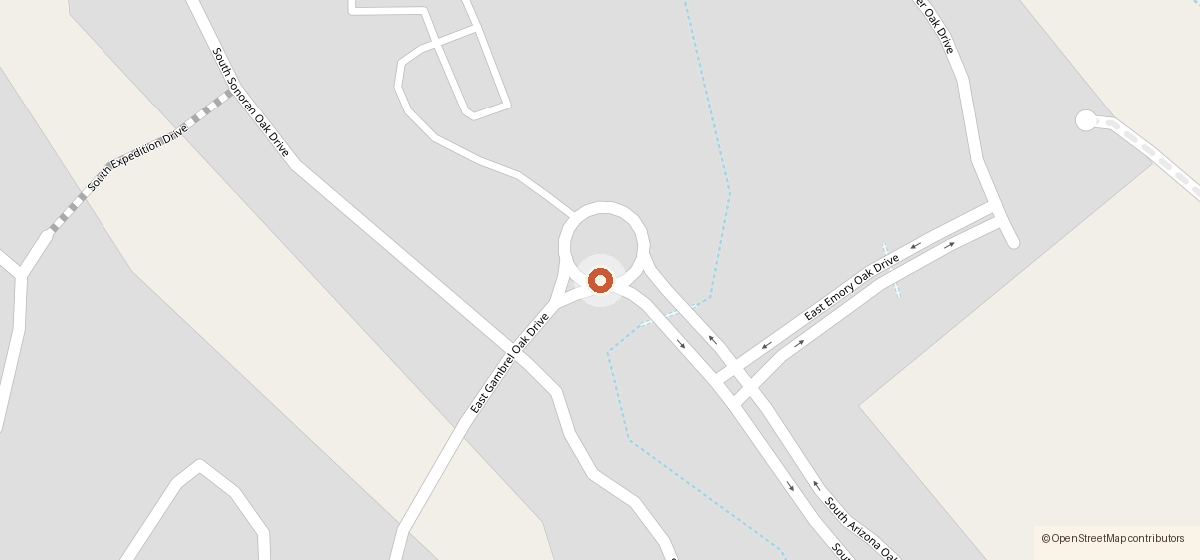 Map showing the location of Del Webb Rocking K Community Association, 13655 E. Gambel Drive