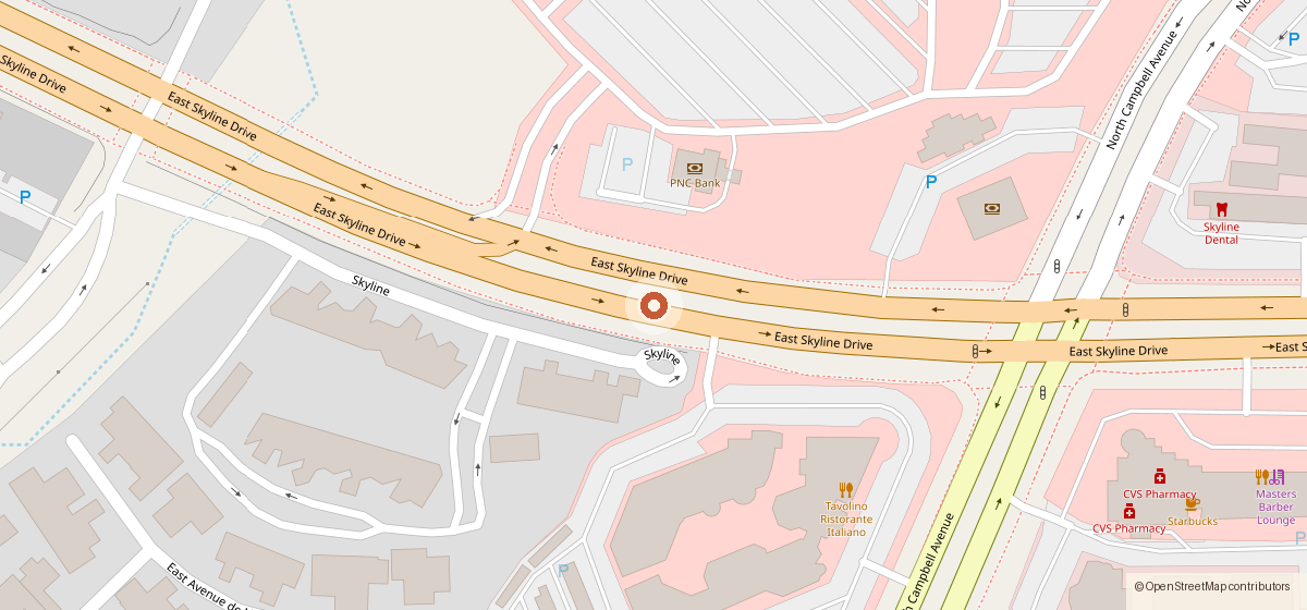 Map showing the location of Dorothy, 2870 E. Skyline Drive, No. 190