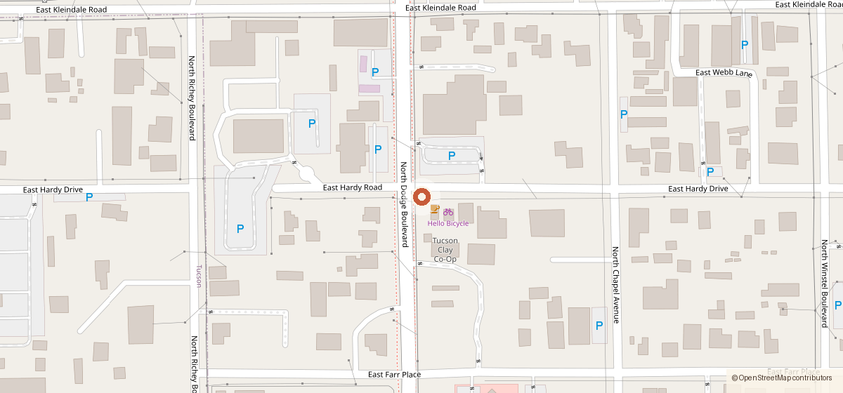 Map showing the location of Etiquette, 3702 E. Hardy Drive