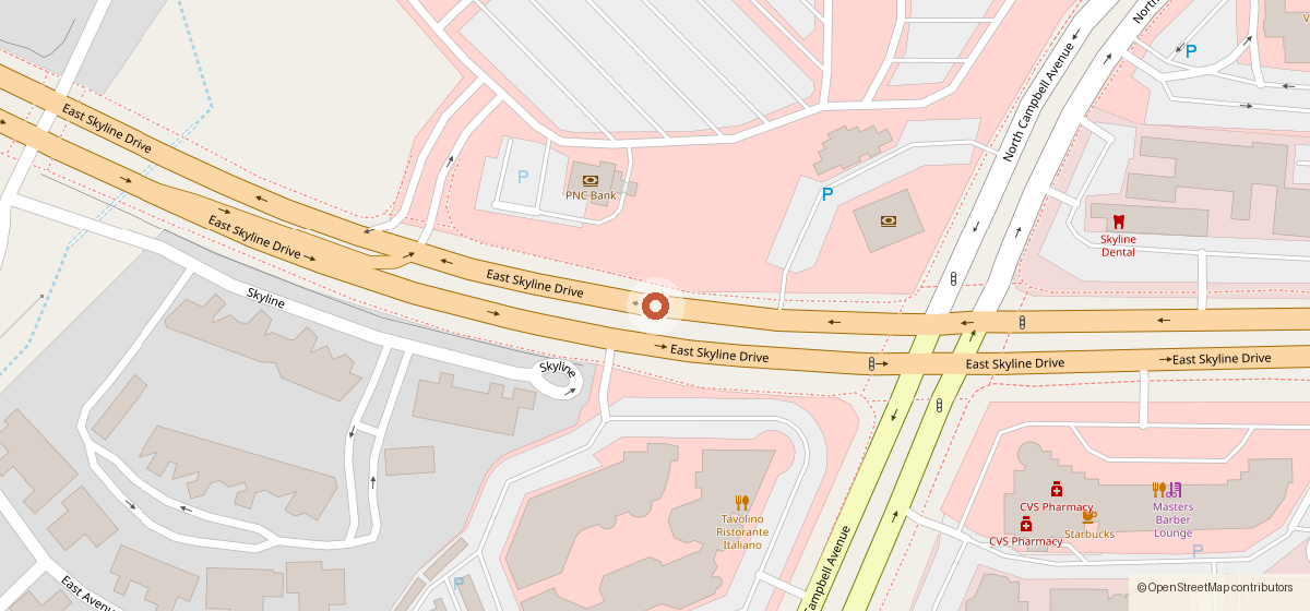 Map showing the location of Frida American Brasserie, 2905 E. Skyline Drive, No. 168, Tucson