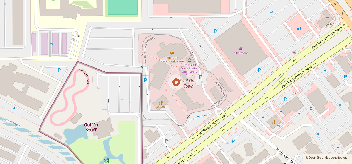 Map showing the location of Millie's Pancake Haus, 6541 E. Tanque Verde Rd. Ste 7, Tucson