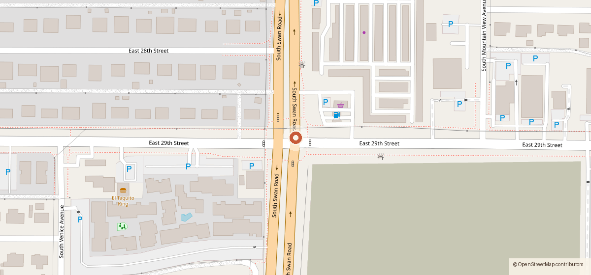 Map showing the location of X Mart-Tucson, 4701 E. 29th St.