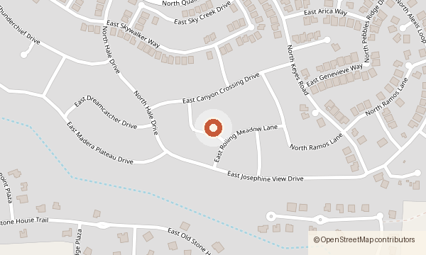 Map showing 2447 E. Lost Ranch Trail