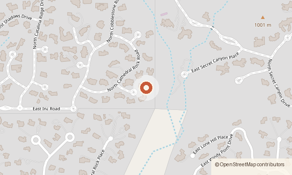 Map showing 3441 E. Cathedral Rock Circle