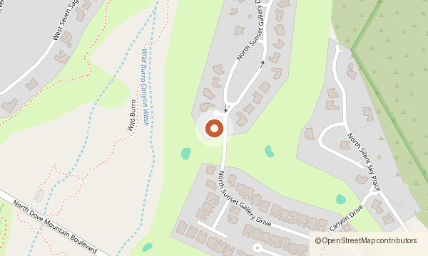 Map showing 14345 N. Sunset Gallery Drive