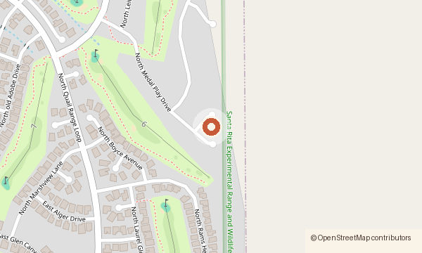 Map showing 1388 N. Cozumel Court