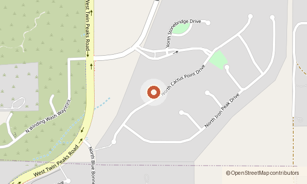 Map showing 10731 N. Cactus Point Drive
