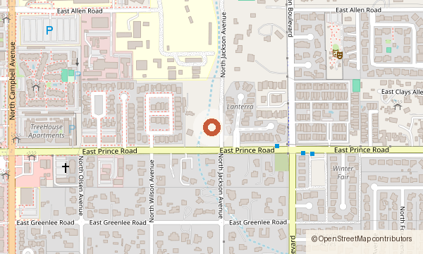 Map showing 2255 E. Prince Road