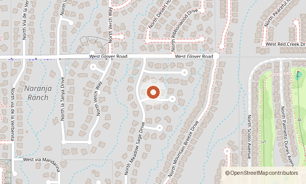 Map showing 1682 W. Geranium Place