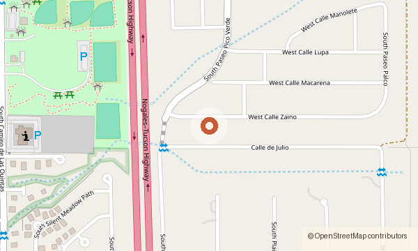 Map showing 907 W. Calle Zaino