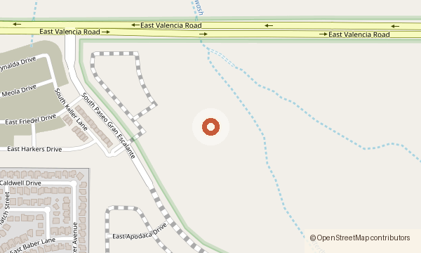 Map showing 9980 E. Lebaron Drive