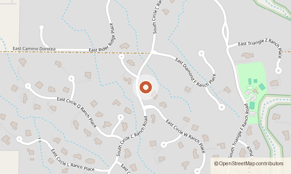 Map showing 8177 S. Circle C Ranch Road