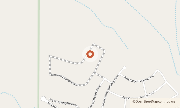 Map showing 8595 E. Wild Licorice Circle