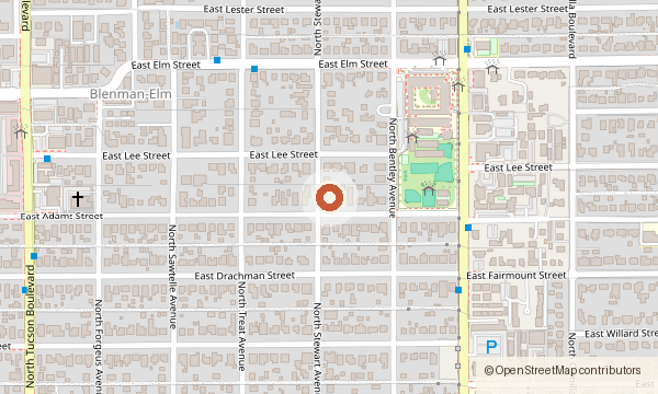 Map showing 2901 E. Adams St.