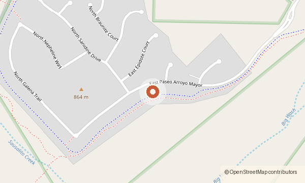 Map showing 1366 E. Paseo Arroyo Mayor