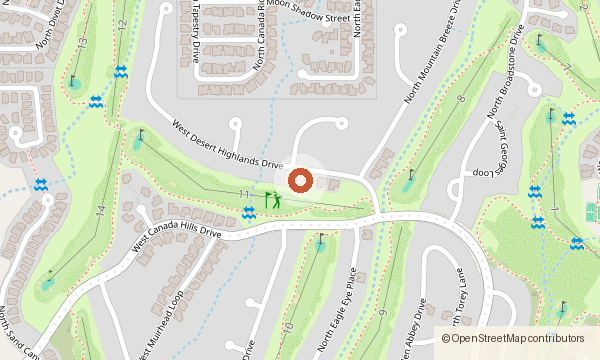 Map showing 1821 W. Desert Highlands Drive