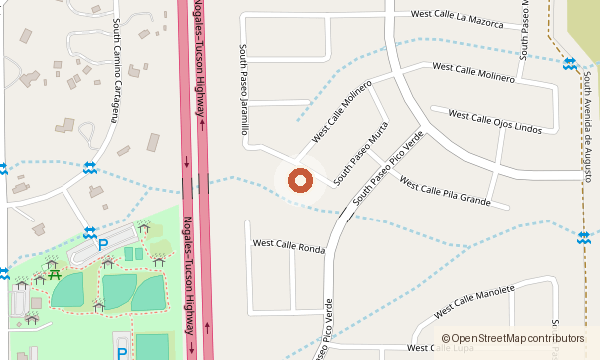 Map showing 17386 S. Paseo Jaramillo