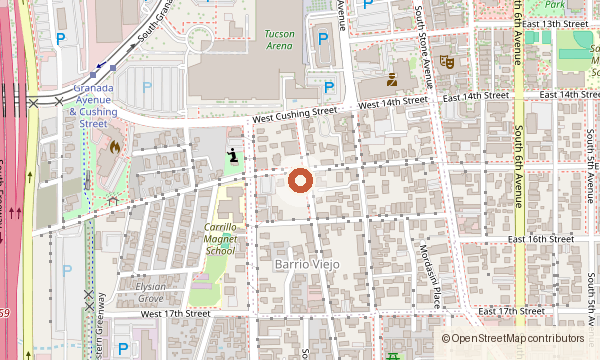 Map showing 416 S. Meyer Ave.