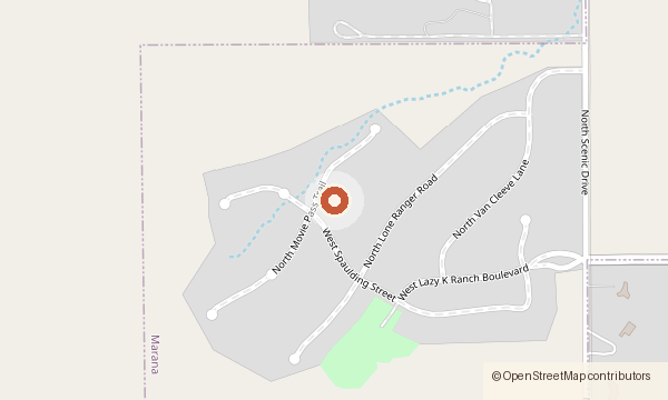 Map showing 8462 N. Movie Pass Trail