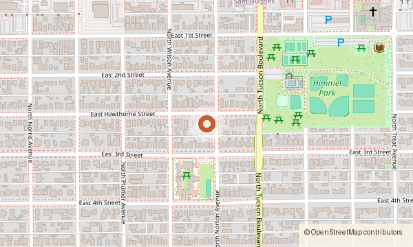 Map showing 2340 E. Hawthorne St.