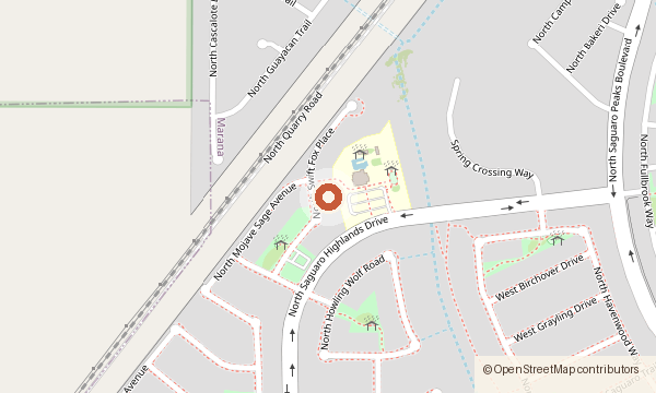 Map showing 9920 N. Swift Fox Place