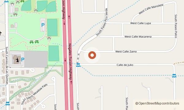 Map showing 923 W. Calle Zaino