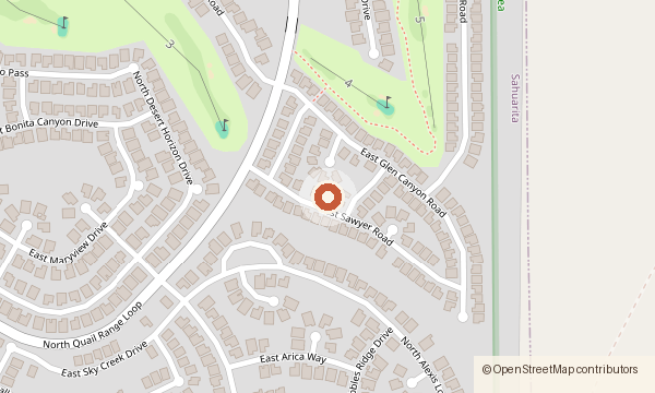Map showing 2639 E. Sawyer Road