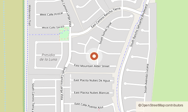 Map showing 14700 S. Sumac Drive