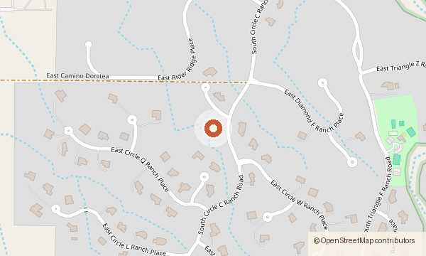 Map showing 14738 E. Diamond B Ranch Place