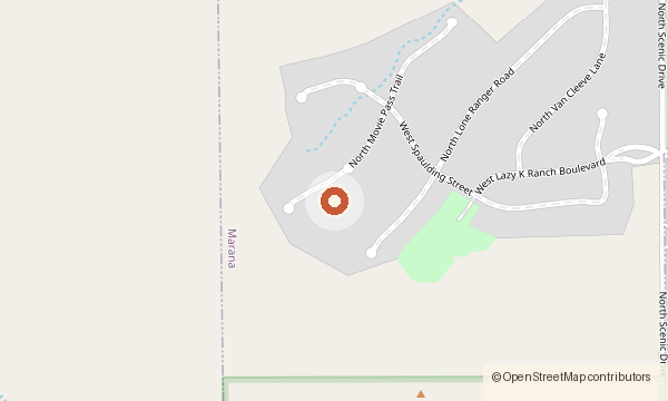 Map showing 8384 N. Movie Pass Trail
